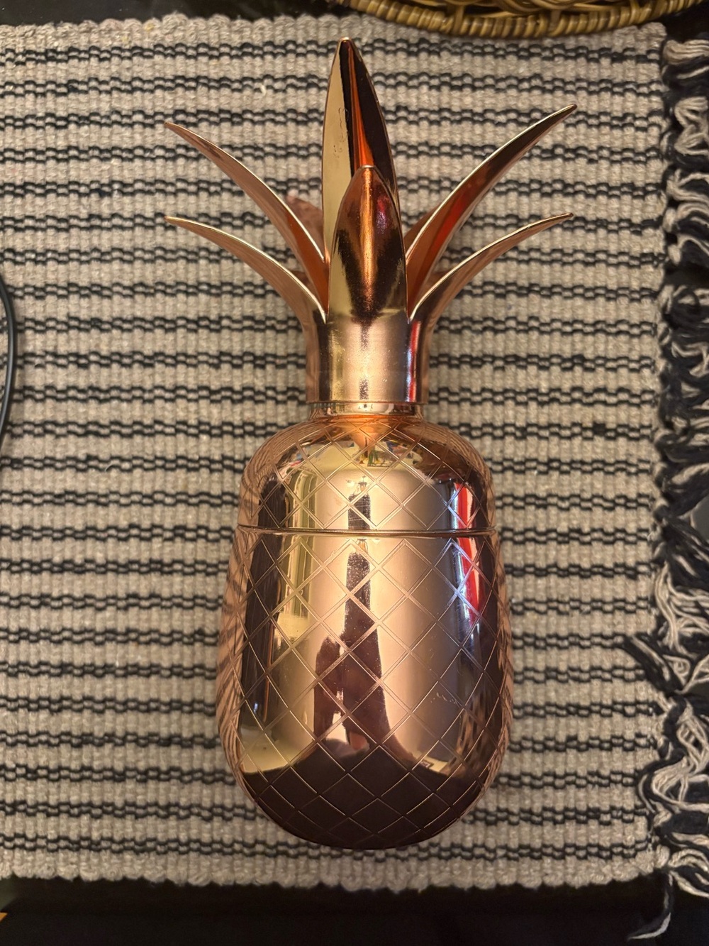 Rose Gold Pineapple Cocktail Shaker